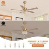 Parrot Uncle 52" Antique Brass Modern Crystal Ceiling Fan with Lights and Remote Control - 4 of 4
