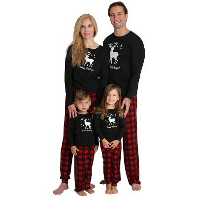 Toddler Boys Pajama Shirt & Pajama Pants Red And Black Reindeer 4t : Target