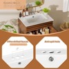 ROOMTEC 24 in. Bathroom Vanity with Ceramic Sink, Mid-Century Cabinet with 2 Soft-Close Doors, Freestanding, Wood Grain Laminate, Walnut - 4 of 4
