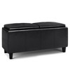 Franklin 2 Tray Storage Ottoman Midnight Black - WyndenHall - 2 of 4