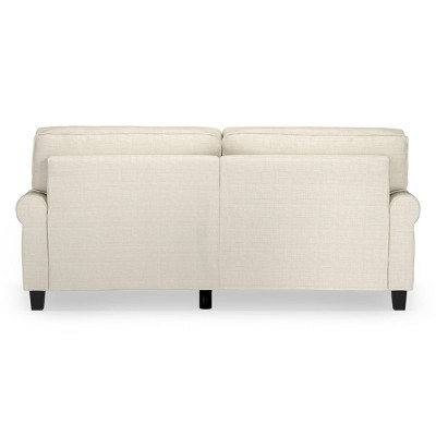 Copenhagen Classic Buttercream Linen 78" Sofa with Rolled Arms