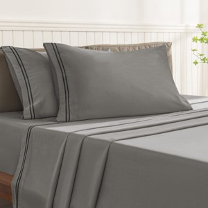 SUBRTEX 4-Piece Silky Soft Tencel Bed Sheet Set – Cooling Sheets with Deep Pockets, Flat Sheet, and Pillowcases - 1 of 1