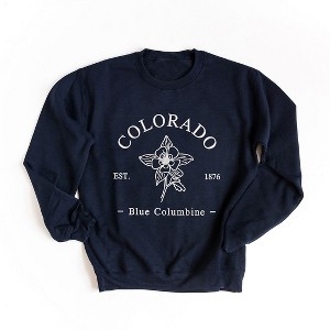Simply Sage Market Women's Graphic Sweatshirt Embroidered Colorado Flower - 1 of 4