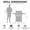 R.W FLAME 3-Burner Propane Gas Grill with Side Burner, 24,000 BTU Stainless Steel BBQ,  Cast Iron Grates & Baking Pan for Patio & Outdoor Cooking - 2 of 4