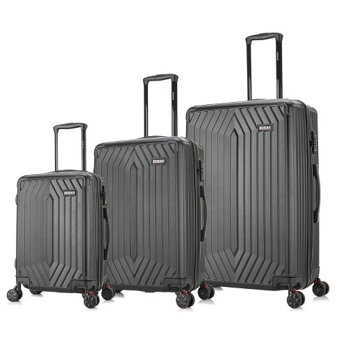 Dukap Stratos Lightweight 3pc Hardside Checked Spinner Luggage Set ...