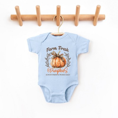 The Juniper Shop Coquette Farm Fresh Pumpkin Baby Bodysuit