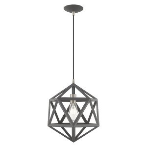 Livex Lighting Ashland 1 - Light Pendant in  Scandinavian Gray - 1 of 2