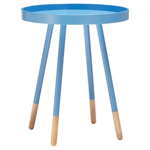 Olcott Mid Century Tray Top Accent Table - Blue - Inspire Q