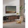 SONGMICS HOME Superfast Toolless Assembly, TV Stand for TVs up to 72 Inches, TV Cabinet, Entertainment Center, Natural Walnut and Ebony Black - 2 of 4