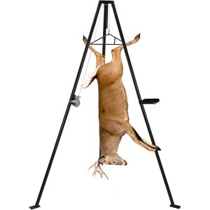Coucheta 500LB Deer Hoist Tripod with Winch, Adjustable Hunting Game Hoist&360¡ã Swivel, Tool Tray&Rust-Resistant Coating for Skinning and Processing - 1 of 4