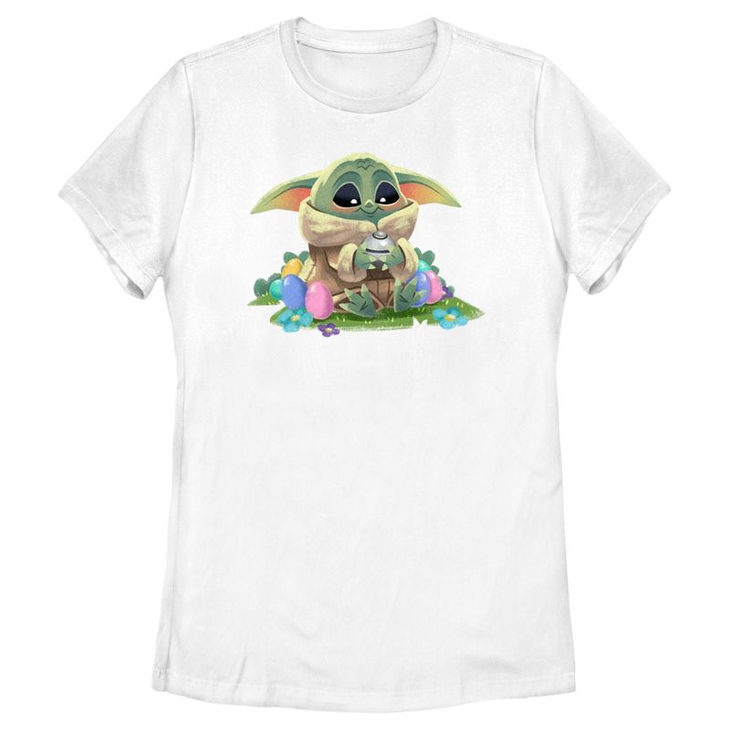 Women's Star Wars: The Mandalorian Grogu Easter Egg Collector T-Shirt, 1 of 5