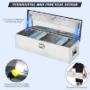 Heavy Duty Aluminum Truck Tool Box 39"x13"x13", Diamond Plate Storage Chest with Sliding Shelf, Lock & Keys, Waterproof Organizer for Pickup, Silver - 4 of 4