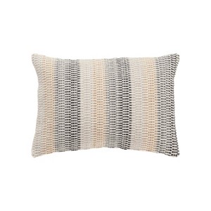 14"x26" Oversized Striped Lumbar Throw Pillow Cover - Rizzy Home - 1 of 4