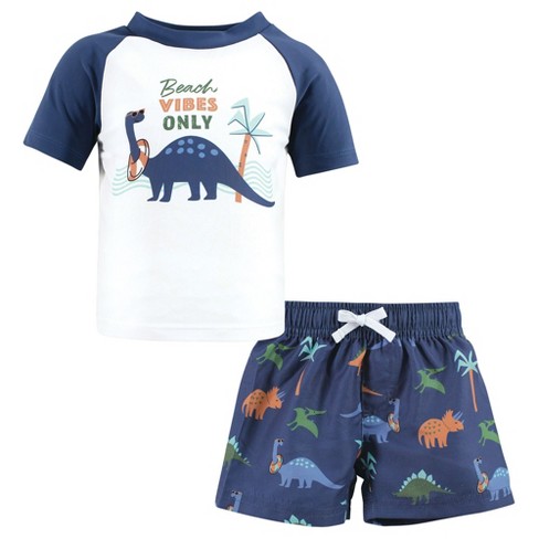 Hudson Baby Boys Swim Rashguard Set, Beach Vibe Dino - image 1 of 4