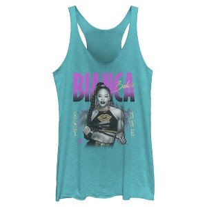 Womens WWE Gold Bianca Belair Racerback Tank - 1 of 4