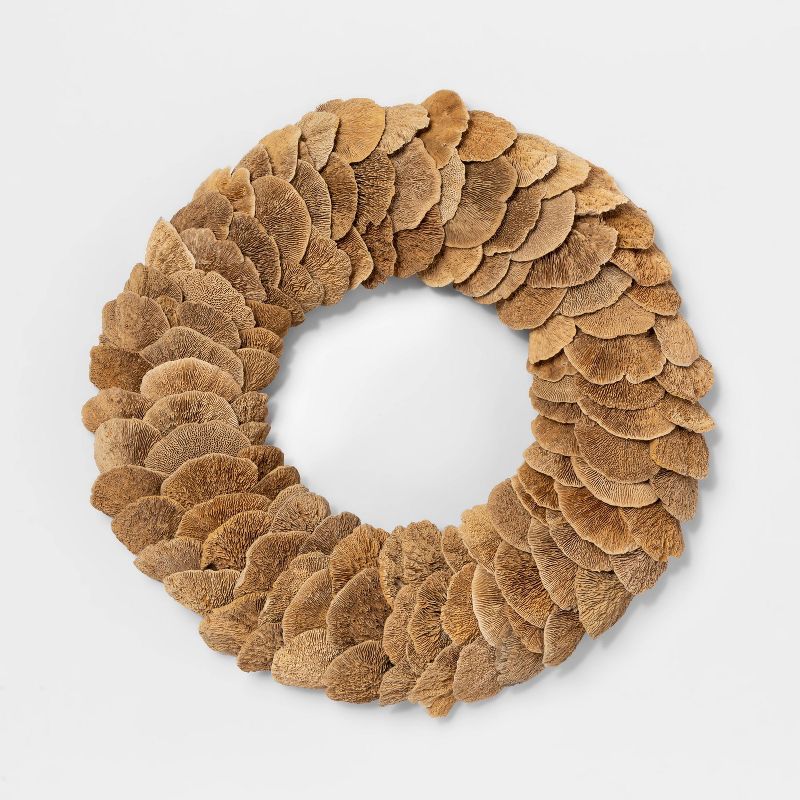 21.2" Dried Mushroom Wreath Brown - Smith & Hawken&#8482;, 1 of 3