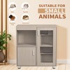 Guinea Pig Cages 4-Tier Wood Hamster Cage with Storage Cabinet, Bunny Cage Indoor Small Animal Cage Furniture Openable Top, Acrylic Windows - 2 of 4