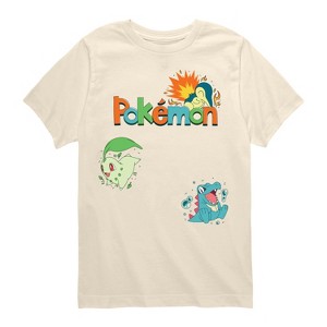 Boys' - Pokémon - Gen 2 Chikorita, Tepig, Totodile Short Sleeve Graphic T-Shirt - 1 of 4
