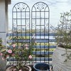 Black Metal Garden Trellis for Climbing Plants, 86.7'H x 19.7'W, Rustproof Outdoor Plant Support for Roses, Vines & Vegetables - 4 of 4