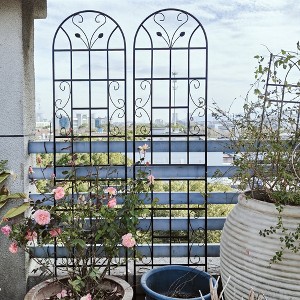 Maggift Patio Decorative Screens, Elegant Vine Pattern Yard Fencing, Pet-Safe Decorative Fence for Yard, Patio, Black, 19.7"*19.7"*86.7" - 1 of 4
