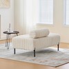KWPZQEB 49.6" Loveseat, Comfy Upholstered Sofa w/ Metal Legs, 2-Seater Sofa w/ Adjustable Back, End of Bed Bench, Window Ottoman Footrest for Bedroom - 3 of 4