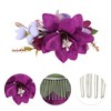 Unique Bargains Women's Lightweight Simulated Flowers Hair Clips Comb 1 Pc - 3 of 4