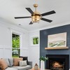 Airsurfer 52" Ceiling Fan with Reversible Motor & Memory Function,Ceiling Fan with 2 Bulb Bases,5 Plywood Blades,Remote Control Included - 2 of 4