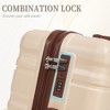 KWPZQEB 3 Piece Luggage Set Carry on Suitcase with ABS+PC hardshell, Spinner Wheels & TSA Lock (20"/24"/28") - 4 of 4