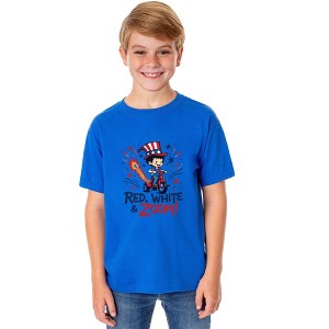 Boys' 4th of July Red, White, & Zoom! American USA Funny T-Shirt For Kids - 1 of 4