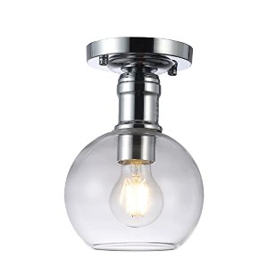Chloe Lighting Strang Transitional 1 Light Chrome Semi-Flush Ceiling Fixture 6" Wide - 1 of 4