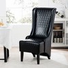PAGED Velvet Accent Chairs with Soft Padded and Wooden Legs,Arm Chair with High-Back,Comfy Chairs for Living Room,Bedroom - 2 of 4