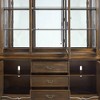 76" Latisha Decorative Storage Cabinet Antique Oak - Acme Furniture: No Assembly, Tempered Glass, 5 Drawers - 4 of 4