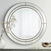 Noble Park San Simeon Round Vanity Decorative Wall Mirror Modern Beveled Glass Matte Champagne Frame 31 3/4" Wide for Bathroom Bedroom House Entryway - 2 of 4
