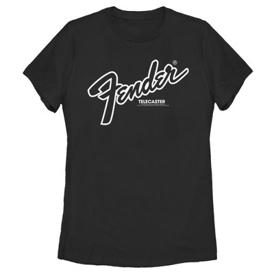 Women's Fender Telecaster Logo T-shirt - Black - X Large : Target