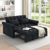 TIRAMISUBEST 3 in 1 Velvet Foldable Sofa Bed, Multi-purpose Convertible Sofa, USB Port, Adjustable Backrest, Swivel Stand, Pink - 4 of 4