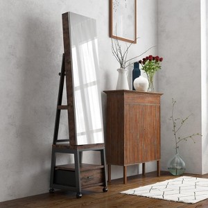 Flip-Top Jewelry Organizer Cabinet - White, Dust-Proof, Perfect for Vanity/Bedroom - 1 of 4