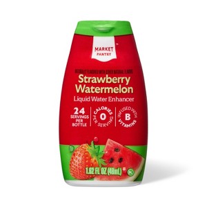 Strawberry Watermelon Liquid Water Enhancer Drops - 1.62 fl oz - Market Pantry™ - 1 of 3