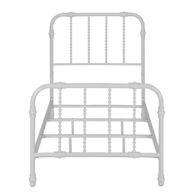 Twin white deals metal bed