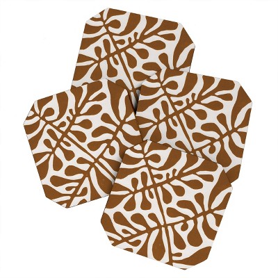 Alisa Galitsyna Linocut Plant 2 Coaster Set - Deny Designs