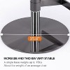 Brown black titanium stainless steel bar stool, high-end modern leather bar stool, swivel and height adjustable - 4 of 4