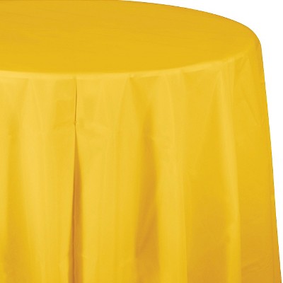 School Bus Yellow Disposable Tablecloth
