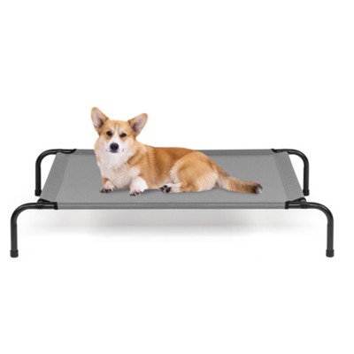 VisioGear Outdoor Pet Bed with 4 Legs, Portable Pet Bed for Camping, Hiking, Gray, 43"*26"*8"