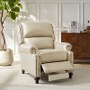 Elisabete Modern Wingback Genuine Leather Recliner with Vintage Nail Head Trim for Living Room and Bedroom| ART OF LIVING DESIGNS - 3 of 4