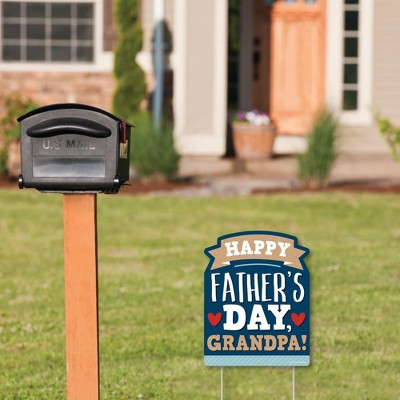 Happy Father's Day Grandpa Outdoor Metal Yard Sign