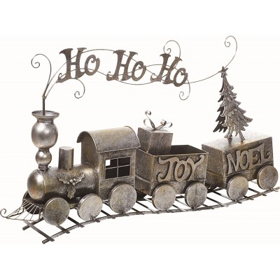 Transpac Metal Silver Christmas Train