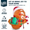 Joyfy 3.5 FT Christmas Inflatable Decoration, Gingerbread Man/Santa Elf Broke Out from Window Inflatable with LEDs for Xmas Holiday Outdoor Yard Decor - 3 of 4
