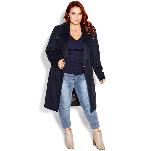 Plus size hotsell navy coat