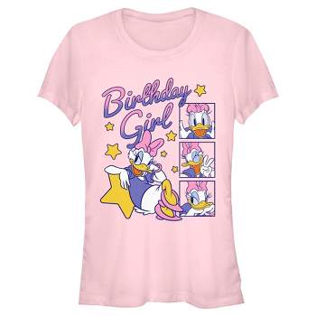 Junior's Mickey & Friends Daisy Duck Birthday Star Girl T-Shirt