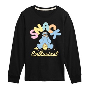 Boys' - Sesame Street - Snack Enthusiast -Toddler and Youth Long Sleeve T-Shirt Long Sleeve Graphic T-Shirt - 1 of 3
