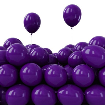 PartyWoo Balloons Dark Purple Royal Small Mini 5 Inch 50 pcs